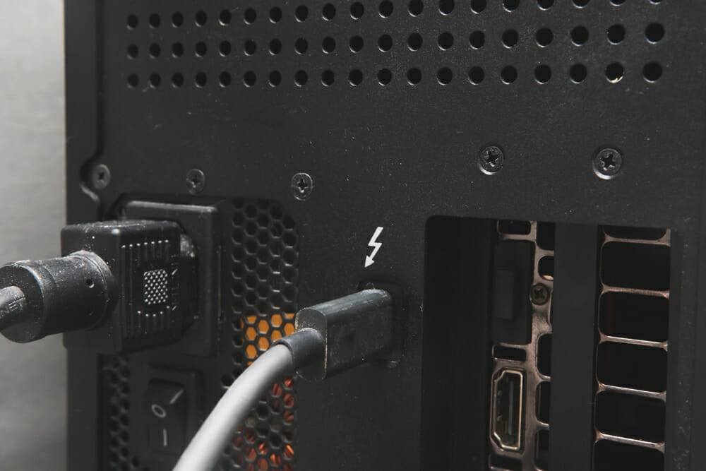 Thunderbolt cable in a computer