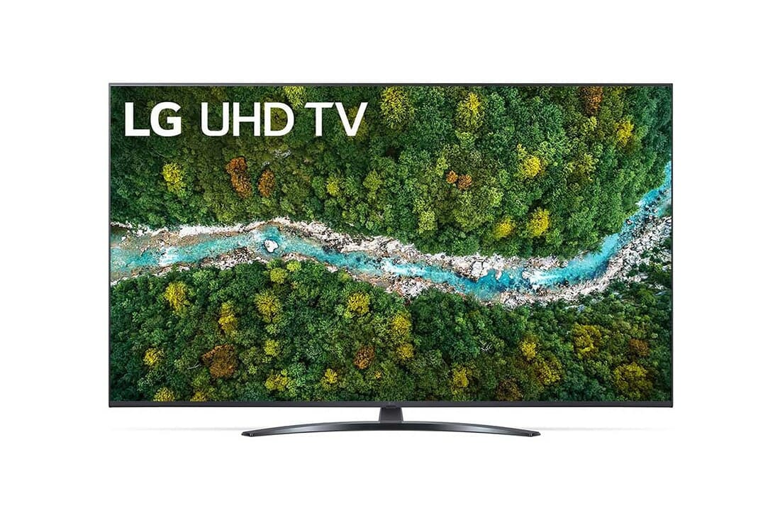 LG UHD TV with a forest