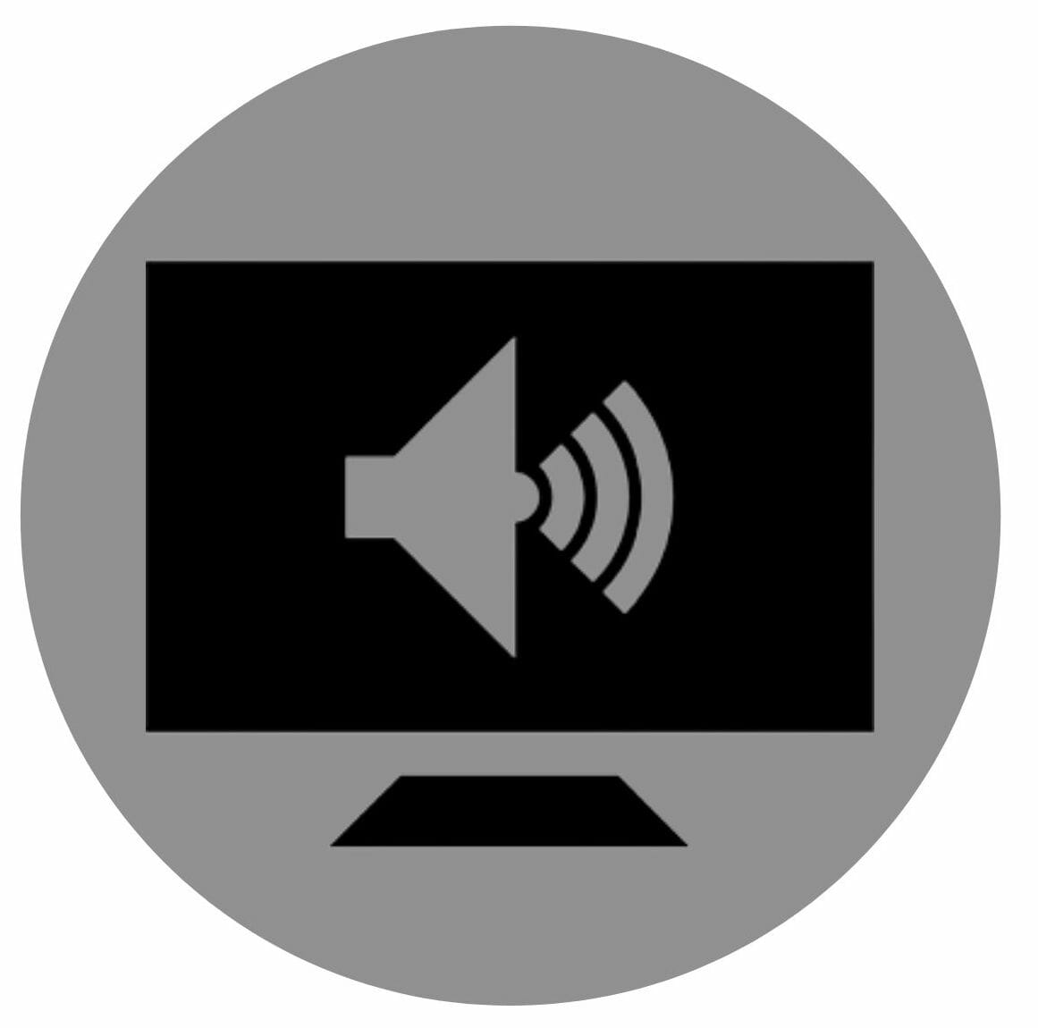 monitor with speakers icon