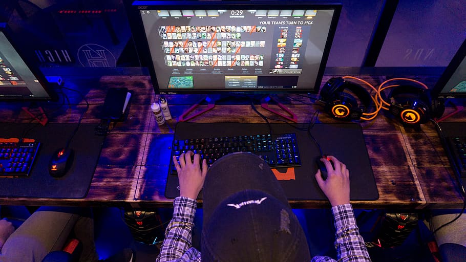 a person playing a game