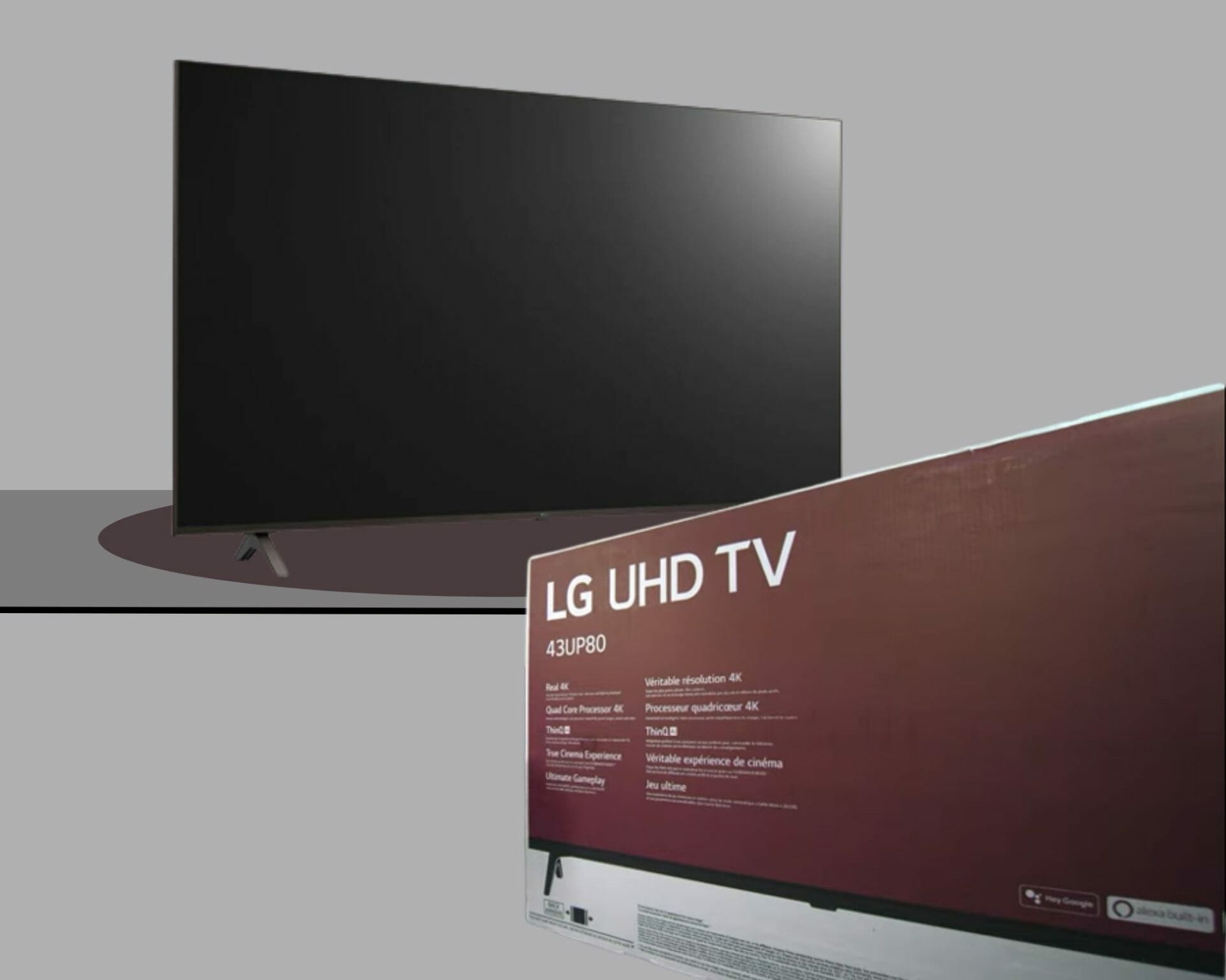 LG UHD TV and its box