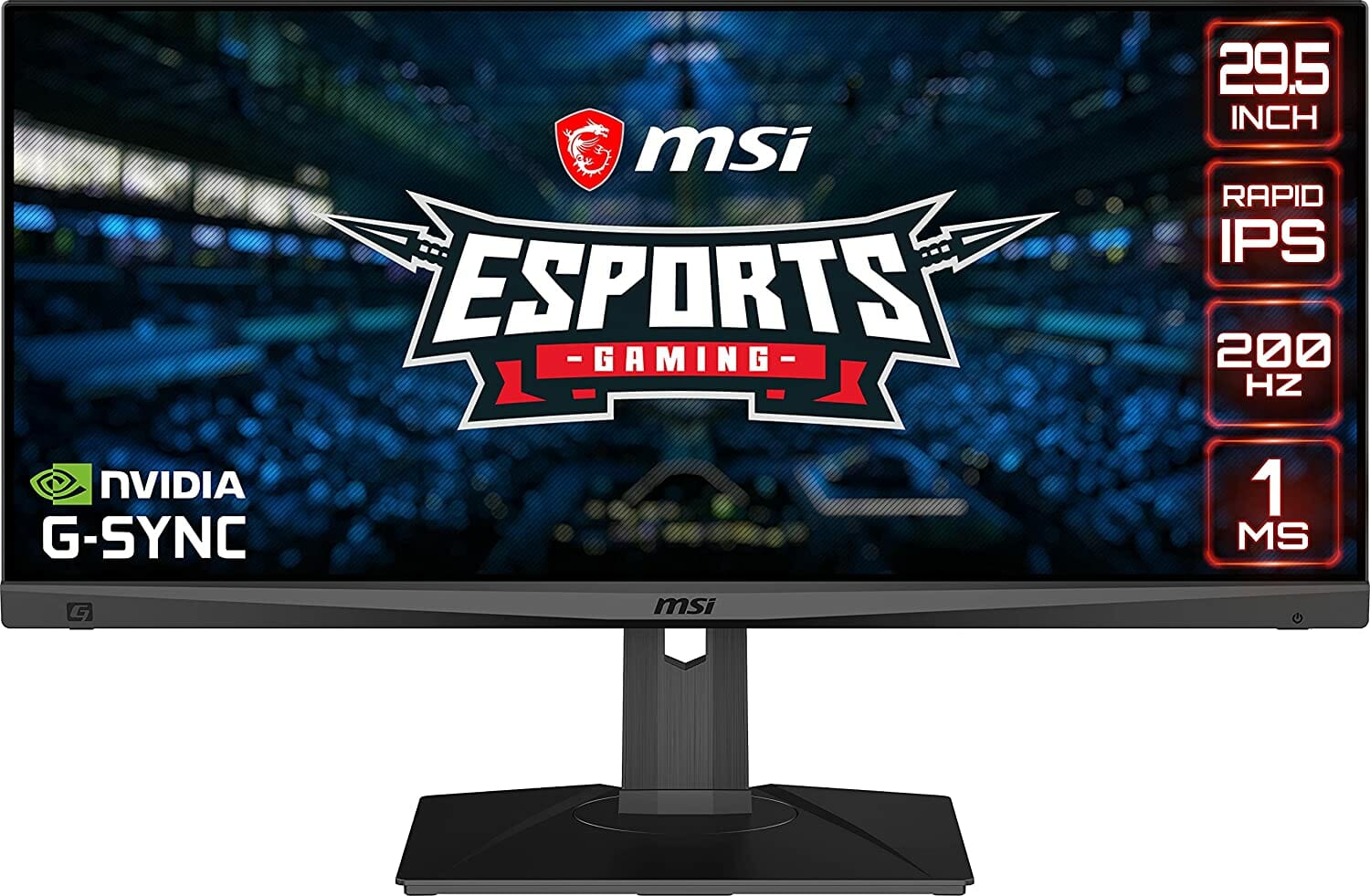 MSI Full HD Rapid-IPS 1ms 2560 x 1080 Ultra Wide 200Hz Refresh Rate HDR Ready G-Sync Compatible 30” Gaming Monitor