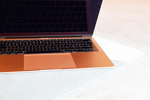 Rose gold laptop